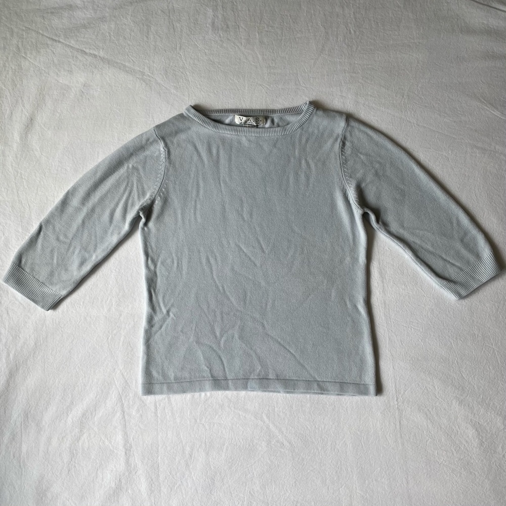 V.A.S. Clothing Co. Pale Blue Crop Sweater